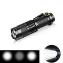 Pocket Torch LED Mini Flashlight Zoomable Inspection 1200 Lumens Q5 Flash light
