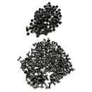 100 Sets Double Caps Studs Dome Rivets Leathercraft DIY Crafts 6x10mm Black