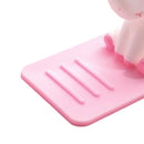 Rubber Phone Holder Cartoon Animal Desktop Cell Phone Stand Holder Pink