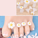 8pcs/Set Toe Separator Silicone Flower Diamond Foot Nail Art Tools Pedicu JGK