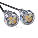 2Pcs White Amber 5W 5630 4SMD Car 4 LED DRL Eagle Eye Lights Turning Signal Lamp