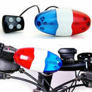 Bicycle Bell 6 LED 4 Tone Horn LED Light Electronic Siren Bicycle Bells for H6M2