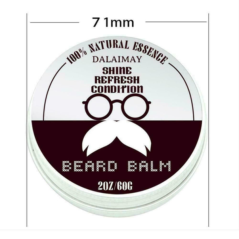 1PC Professional Natural Beard Growth Conditioner Balm 60g Wax Beard X4G7