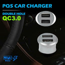 PQ3A 36W Quick Charge Car Charger QC 3.0 Dual USB Fast Phone Charger Adapter