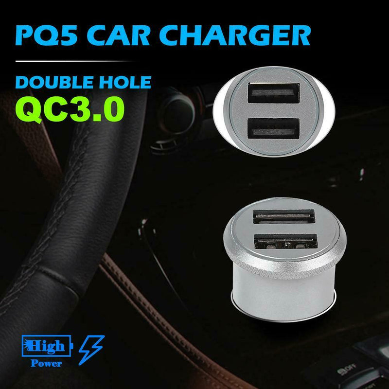 PQ3A 36W Quick Charge Car Charger QC 3.0 Dual USB Fast Phone Charger Adapter