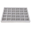 Grey Jewelry Display Tray Bracelet Watch Anklet Display 30 Compartment
