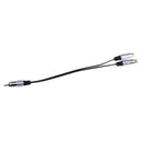 1Pcs RCA Male To 2-RCA Female Jack Y Splitter Audio Video
