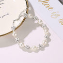 Simple diamond ball string transfer bead bracelet V8L0