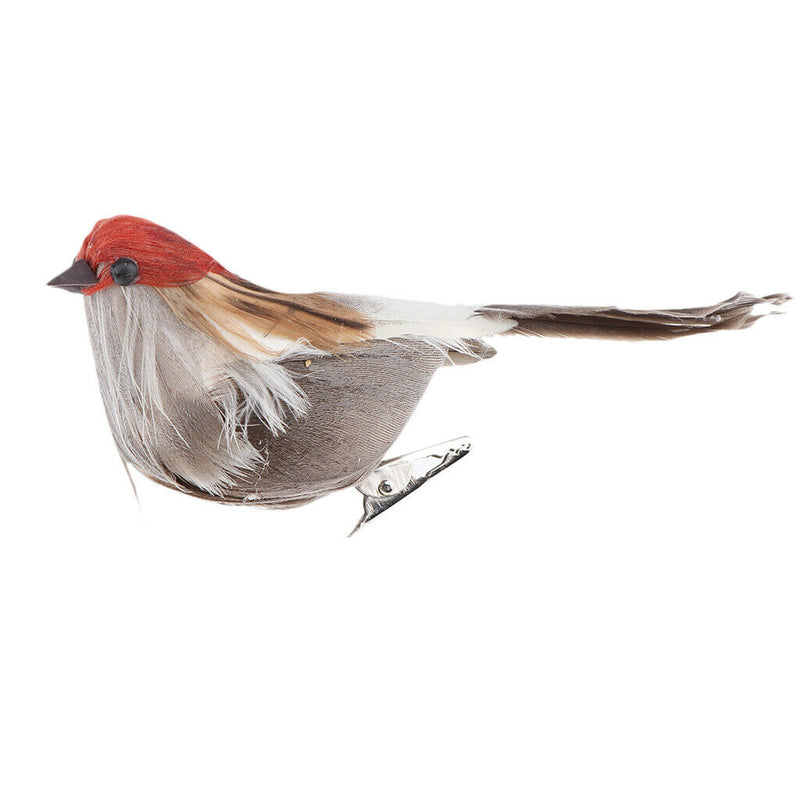 24Pcs Artificial Bird Feathered Realistic Sparrow Home Garden Decor Ornament