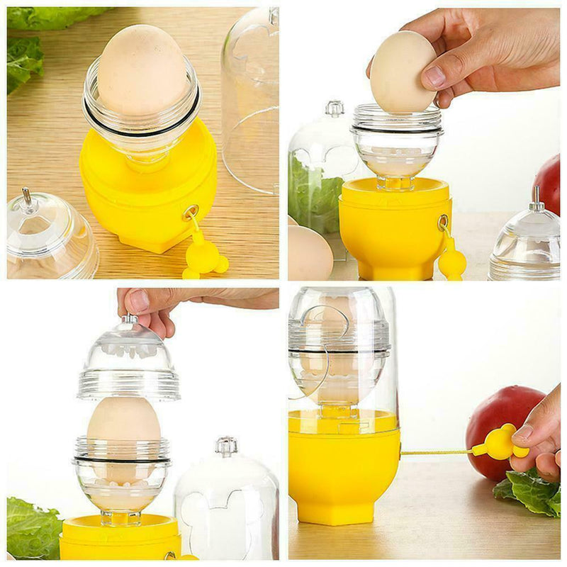 1* Egg Shaker Manual Pull Egg White Egg Yolk Mix Fusion Egg Tools Turner K9Z9