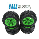 4PCS RC Crawler Car Wheel Type Tires with Wheel Rim Set & Hub Extension Adaptor