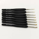 8Pcs / set Black Knitting Needles Plastic Handle Crochet hooks for Knit DIY C7D3