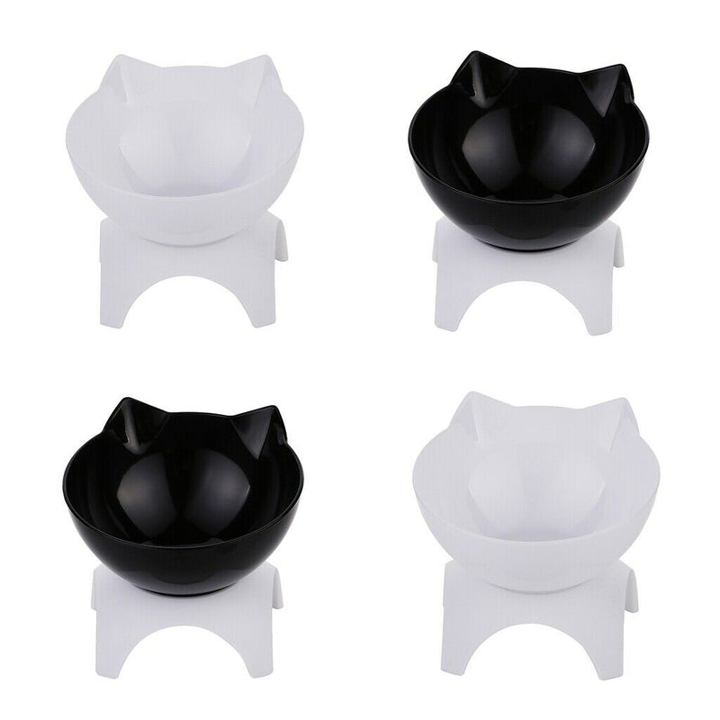4Pieces ABS Plastic Elevated Raised Pet Food Bowl with Stand for Cats and Dogs