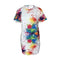 Summer O-neck Short Sleeve Women Dress Casual Floral Dresses (White L) A#S