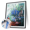 DIY Digital Canvas Blue Garden Oil Picture By Number Kits Art Modern Decor