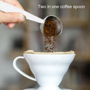 2 in 1 Stainless Steel Coffee Tamping Measure Spoon Cafe Measuring Tools A