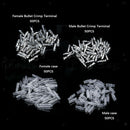 200x 4.0mm Bullet Male & Female Wire Terminals Connector with Insulation Cover