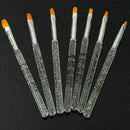 7x New UV Gel Acrylic Nail Art Builder Brush Tool Nail Art Painting Brush P H6U8
