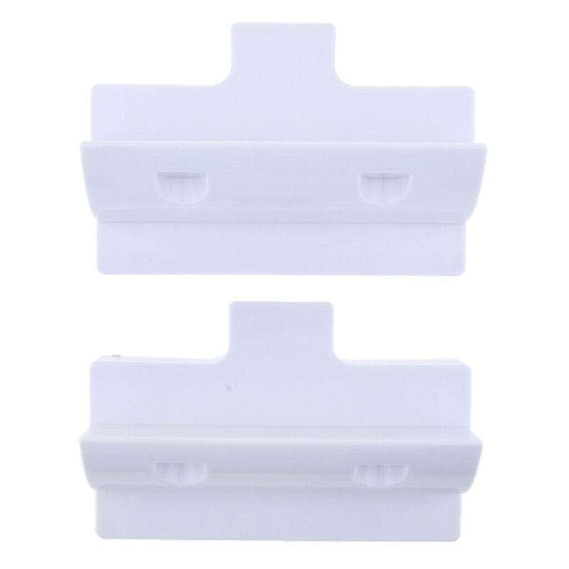 4x ABS Plastic Solar Panel Short Side Mounting Brackets Kit White+Black