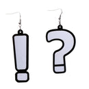 Nightclub Exaggerated Whimsy Question Exclamation Mark Acrylic Drop Earrings