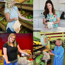 Reusable Produce Bags, Natural Cotton Material Is Biodegradable, Machine Wa T2L7
