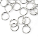 50 Pcs Staple Book Binder 20mm Outer Diameter Loose Leaf Ring Keychain ME