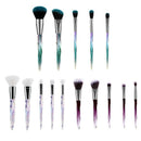 Purple Fiber Bright Transparent Crystal Diamond Makeup Brush Blush Foundati