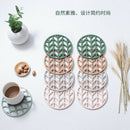 4pcs/set Silicone Trivet Mat Hot Pot Stand Round Heat Resistant Non-Slip Kitchen