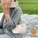 Casual Alligator PU Women Handbag Tote Chain Underarm Shoulder Bag (White)