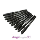 10PCS Fine Dual Heads Marking Pen Marker Waterproofink Thin Nib Black