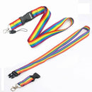 FreshTech 20mm Lanyard with Safety Break away and Metal clip - Rainbow C7Q3
