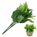 1 Bunch Plastic Leaf Artificial Silk Simulation Green Plant Radish Decor Ho B7P6