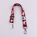 4X(Plaid Dot Print Pets Puppy Seat Lead Leash Dog Harness Vehicle Seatbelt Z7V8)