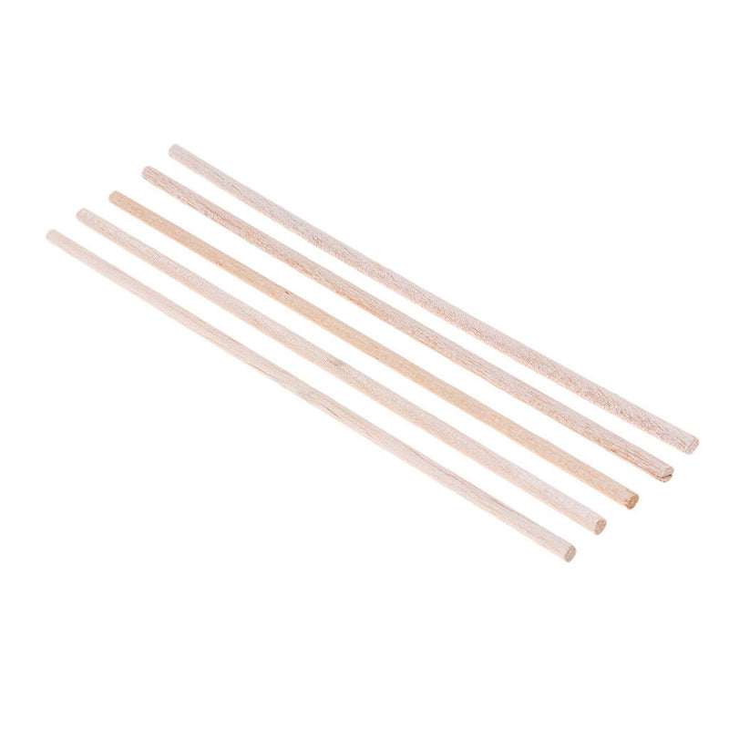 5pcs 6mm*250mm Round Balsa Wood Stick Strip Craft Airplane Boat Models DIY