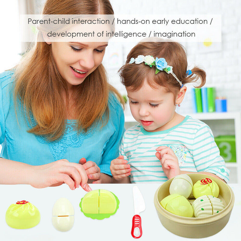 6 Pieces Simulation Food Steamer Set Kids Cooking Kitchen Pretend Play Toys