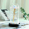 Beautiful Eternal Rose LED Light Rose In Glass Dome with Foam for Valentine'P6E2