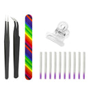 1 Set Manicure Tool Kit Fiberglass Gel Tips Nail Silk Fiber Clips Beauty