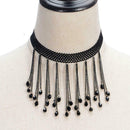 Fashion Women Hollowed Lace Tassel Choker Necklace Jewelry Casual Decor