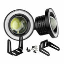 2PCS COB LED Fog Light Projector Car Lamp White Angel Eye Halo Ring DRL CHO HBE