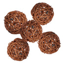 5pcs Wicker Rattan Balls Table Wedding Party Christmas Decorative 7CM