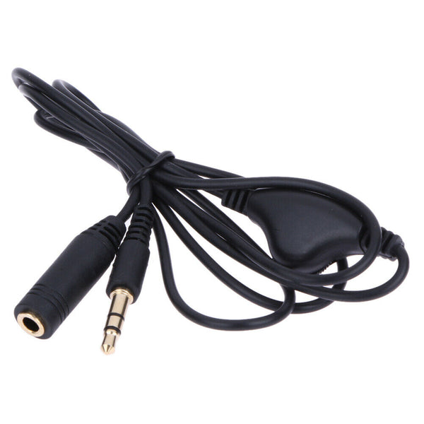 Earphone in Line Volume Control Cable Male to F 3.5mm Stereo Audio Adaptor #gib