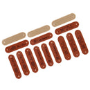 20Pcs PU Leather Labels Handmade Embossed Tag DIY Clothes Bag Sewing Craft