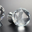 10x Crystal Diamond Glass Door Knobs Cupboard Drawer Furniture Handle Cabinet