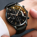 Cuena Men'S Leather Alloy Sports Watch Men'S Business Watch Men'S Quartz Cl Q7F1