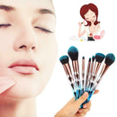 7pcs Diamond Handle Makeup Brushes Set Foundation Brush Kit Cosmetic Tool