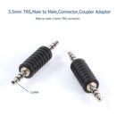2pcs 3.5mm Stereo Male to Male Jack Audio Plug Connector Coupler Adapter A