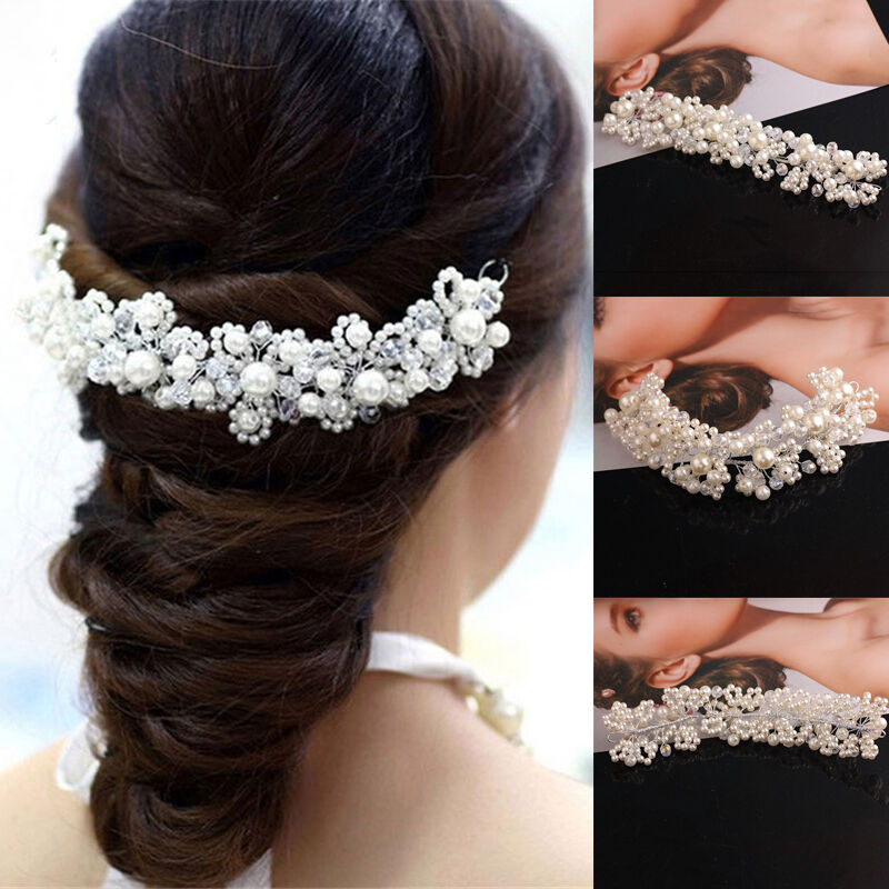 Women Bridal Wedding Diamond Crystal Rhinestone Flower Hair Pin Clip Pear Dwwj
