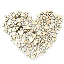 100pcs 4 Mixed Rustic Wooden Love Heart Wedding Table Scatter_Decoration, B W3M9
