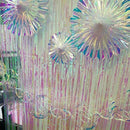 Iridescent Hanging Decorations Round Decorative Folding Fans Rainbow Shine  B3J4