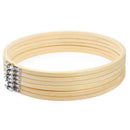6 Pieces 12 Inch Wooden Round Embroidery Hoops Adjustable Bamboo Circle Cro M3J9